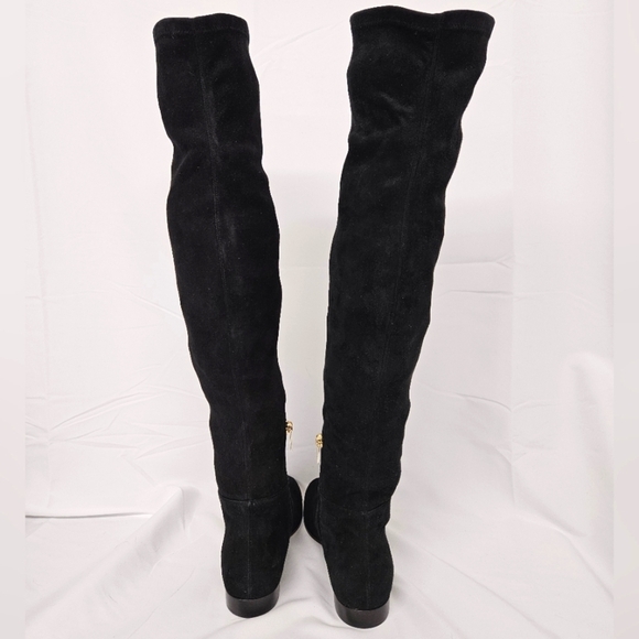 Jimmy Choo London Myren Over The Knee Boots In Black Stretch Suede Sz 6.5 / 36.5 - Picture 8 of 14